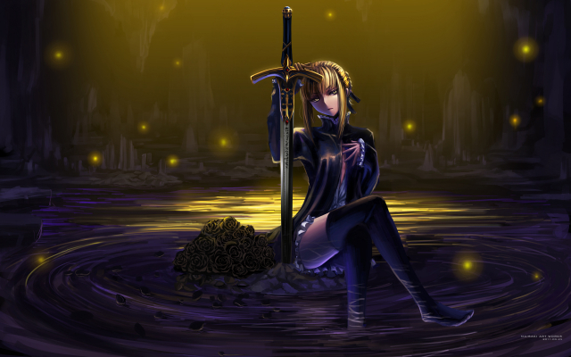 artoria pendragon (all)+caliburn+saber+saber alter