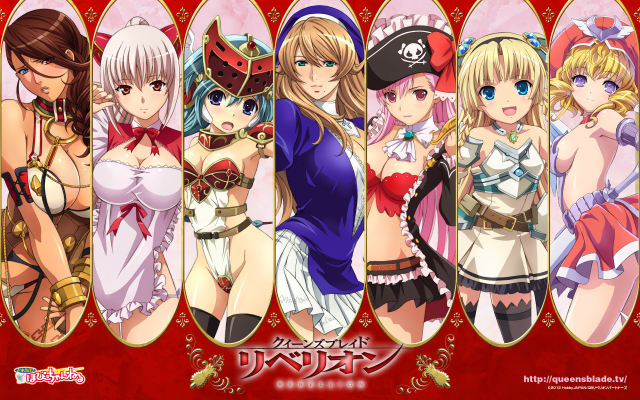 aldra (queen's blade)+branwen+captain liliana+eilin (queen's blade)+laila (queen's blade)+mirim+sigui (queen's blade)