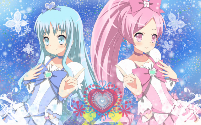 cure blossom+cure marine+hanasaki tsubomi+kurumi erika