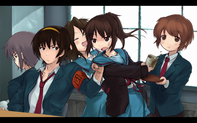 asahina mikuru+koizumi itsuki+kyon+nagato yuki+suzumiya haruhi