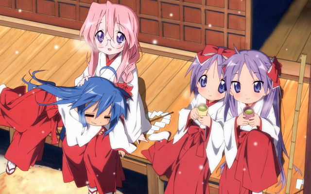 hiiragi kagami+hiiragi tsukasa+izumi konata+takara miyuki