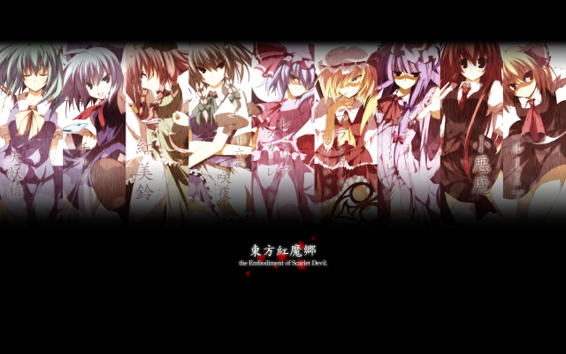 daiyousei+flandre scarlet+hong meiling+izayoi sakuya+koakuma+patchouli knowledge+remilia scarlet+rumia