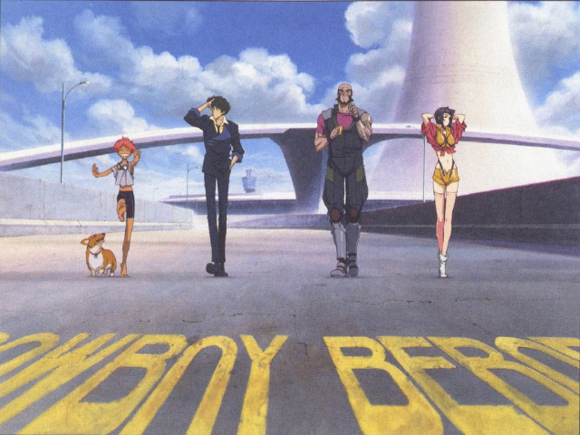 edward wong hau pepelu tivrusky iv+ein (cowboy bebop)+faye valentine+jet black+spike spiegel