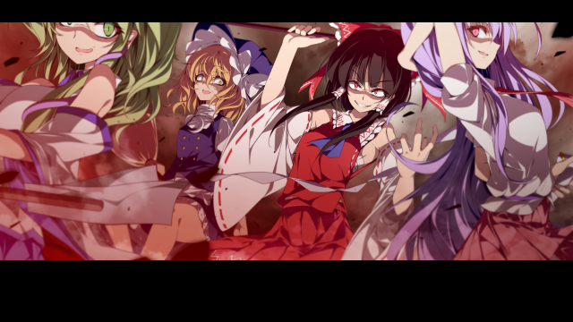 hakurei reimu+kirisame marisa+kochiya sanae+reisen udongein inaba