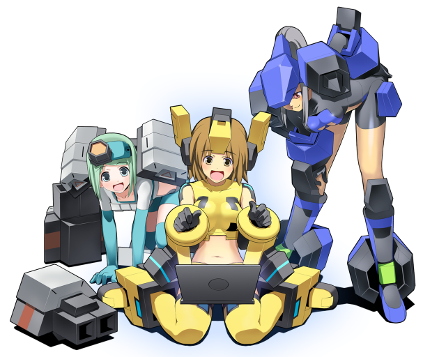 destructor girl+mecha jetter girl+rei (cosmic break)