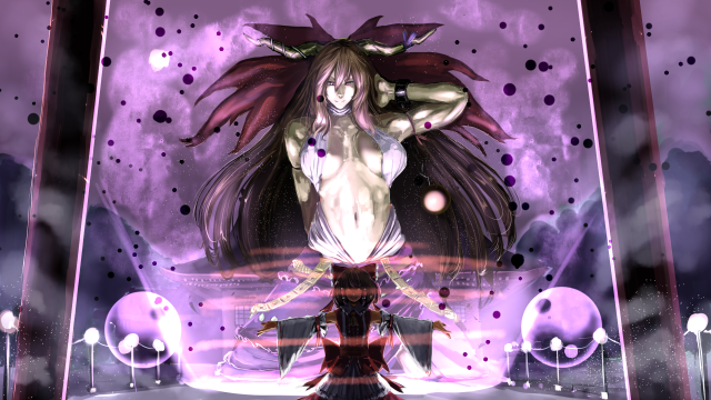 hakurei reimu+ibuki suika