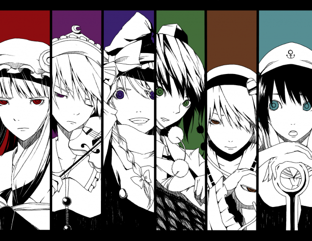 kirisame marisa+komeiji satori+lunasa prismriver+murasa minamitsu+patchouli knowledge+shameimaru aya