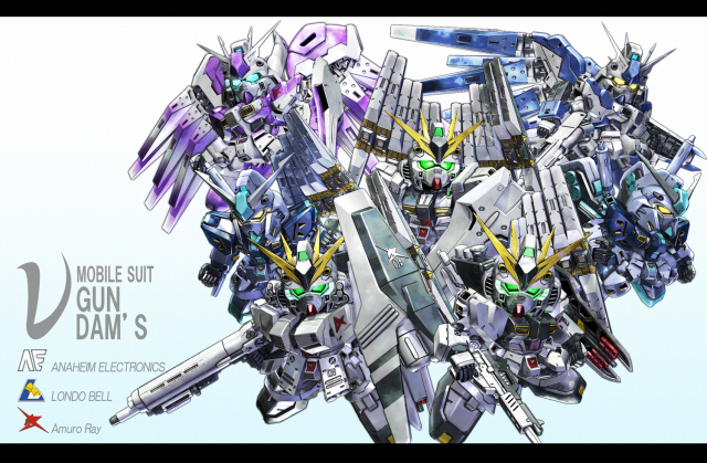 hi-nu gundam+nu gundam+nu gundam double fin funnel type+nu gundam hws+nu gundam mp type