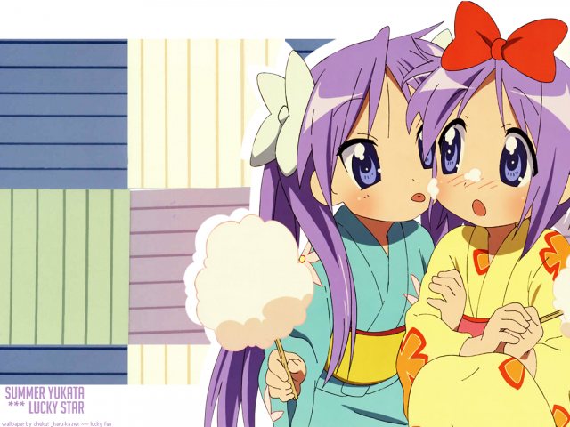 hiiragi kagami+hiiragi tsukasa