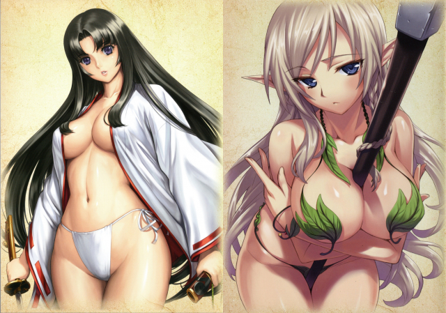 alleyne (queen's blade)+tomoe