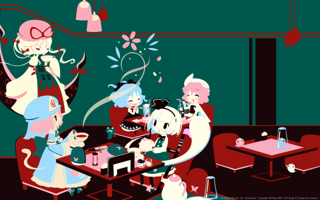 cirno+konpaku youmu+konpaku youmu (ghost)+letty whiterock+saigyouji yuyuko+yakumo yukari